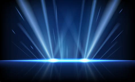 Abstract Blue Light Rays Background. Dark Background With Lines and ...