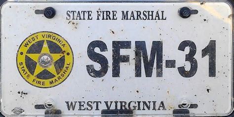 WV State Fire Marshal Plate | Fire, Fire service, Fire rescue