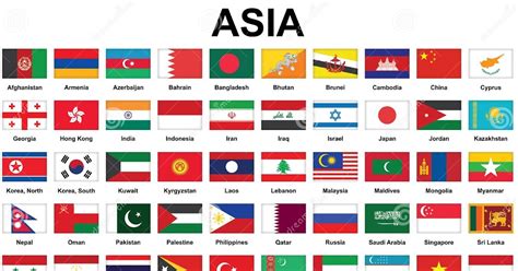 Mundo Asiatico: BANDERAS DE PAÍSES DE ASIA (IMAGEN)