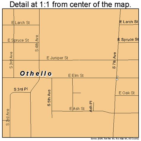 Othello Washington Street Map 5352215