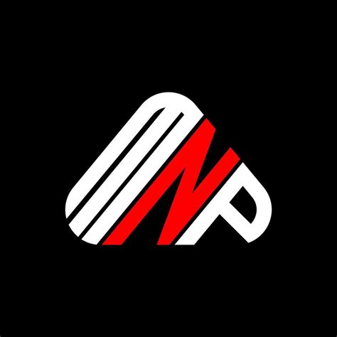 diseño creativo del logotipo de la letra mnp con gráfico vectorial ...