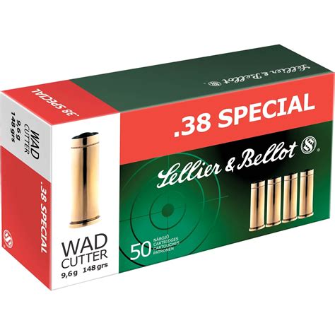 Sellier & Bellot Ammunition .38 Special 148 Gr. Wadcutter, 50 Rounds ...