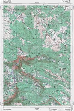 Topografska Karta 1:25000 Nevesinje