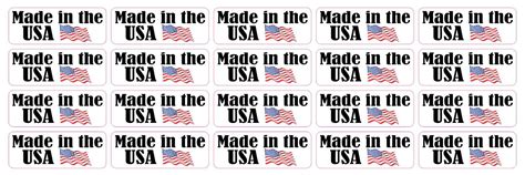 [20X] 2in x 0.75in Made in the USA Stickers Vinyl Product Label Decals