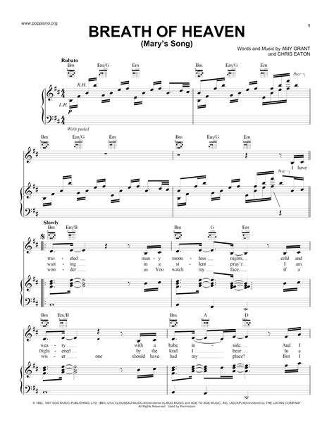 Amy Grant-Breath Of Heaven Sheet Music pdf, - Free Score Download ★