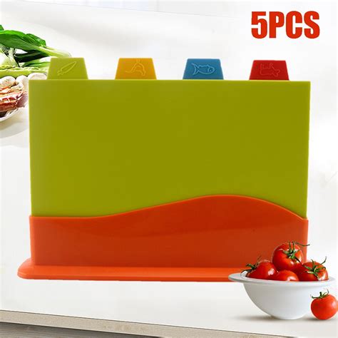 4 Coloured Chopping Board Set | Non-slip Index Cutting Boards With ...