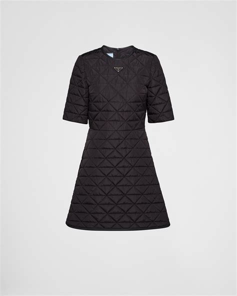 Black Short-sleeved Re-Nylon dress | Prada