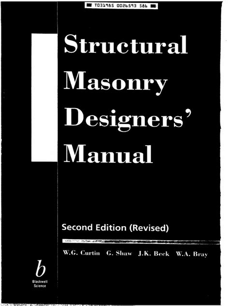 Book - Structural Masonry Designers Manual | PDF