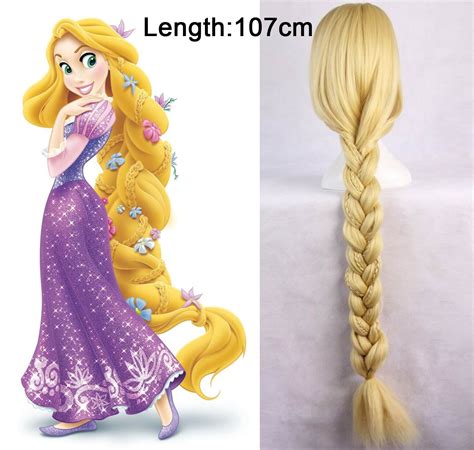 42" Rapunzel Princess Tangled Disney Book Week Ladies Long Blonde Braid ...