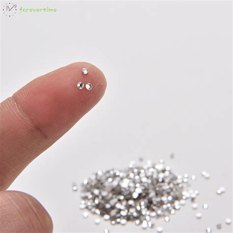 1440 Pcs Nail Rhinestone Wheel HBG 1.6mm/2mm Crystal Clear Flatback DIY ...