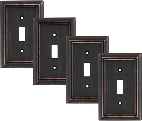 Pack of 4 Wall Plate Outlet Switch Covers by SleekLighting | Decorative ...