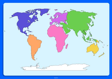 Blank Map Of Continents And Oceans Printable