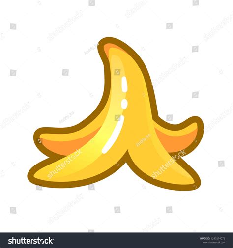 Cartoon Banana Drawing Isolated Banana Peel Stock Vector (Royalty Free ...