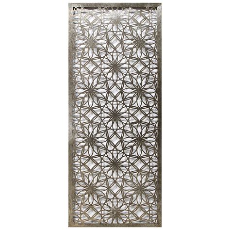 Floral Laser-Cut Metal Wall Art Panel, 20" x 48" | At Home