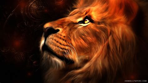 Lion Art HD Wallpaper - iHD Backgrounds