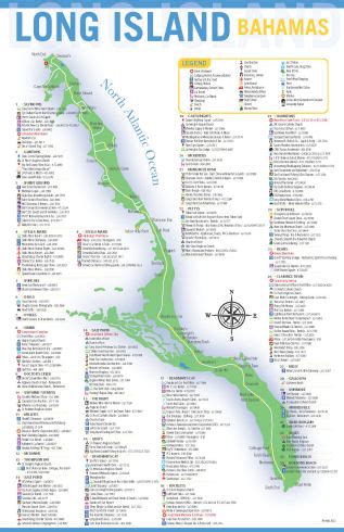 Long Island Bahamas Map - Points of Interest - Restaurants, Grocery ...