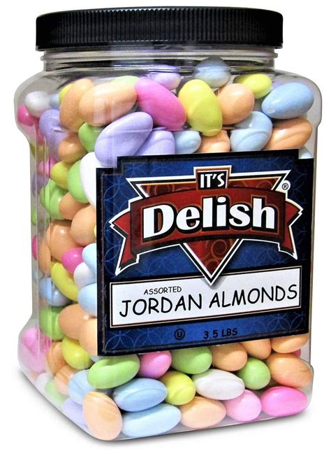 Assorted Jordan Almonds by Its Delish, 3.5 Lbs Jumbo Container Pastel ...