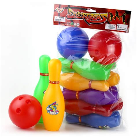 Colorful Standard 12 Piece Bowling Set w/ 10 Pins, 2 Bowling Balls ...