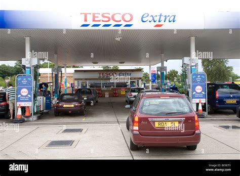 Tesco petrol station Stock Photo - Alamy