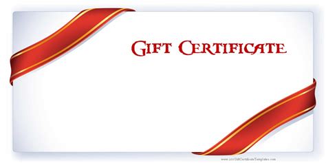 Printable Gift Certificate Templates