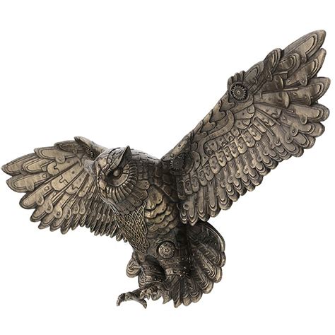 Flying Owl Wall Sculpture | Steampunk | Unicorn Studios