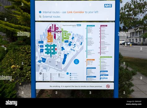 Royal Cornwall Hospital NHS Site Map Stock Photo: 64349615 - Alamy