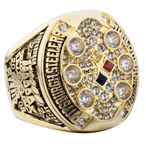 Replica 2008 Pittsburgh Steelers Super Bowl Football Championship Ring ...