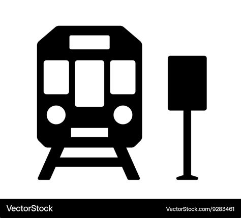 Train station sign Royalty Free Vector Image - VectorStock