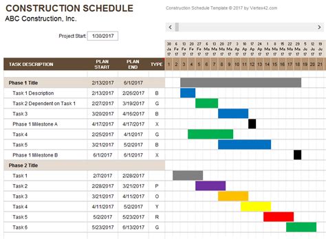 New Home Construction Schedule Template | PDF Template