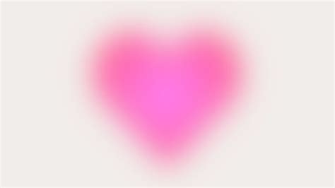 Aura Heart Blurred Gradient Aesthetic Desktop Wallpaper | Love pink ...