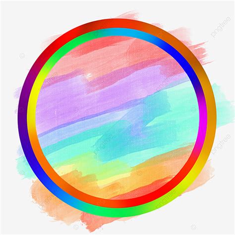 Round Rainbow Frame Png - Frame colored rounded rectangle border design ...