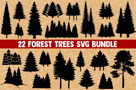 Forest Svg Files Tree Silhouette Tree Cut Files for Cricut Tree SVG ...