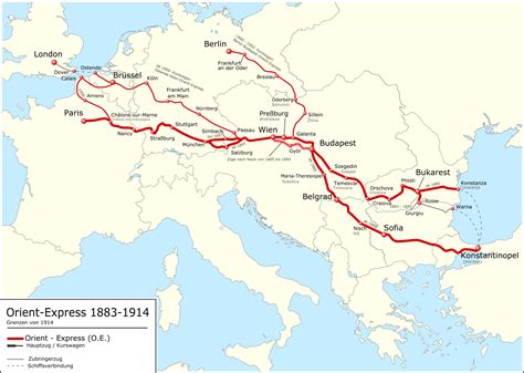 Die Route des Orient-Express bis 1914 – Midgard-1880