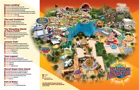 Universal Studios Parks Map Islands Of Adventure at Universal Studios