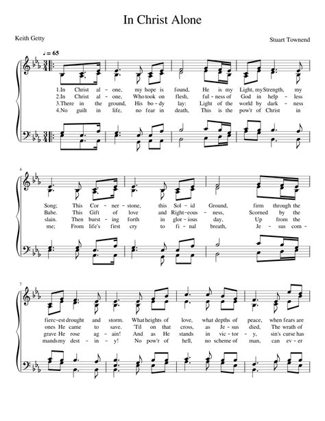 In Christ Alone Sheet music for Piano (Solo) Easy | Musescore.com