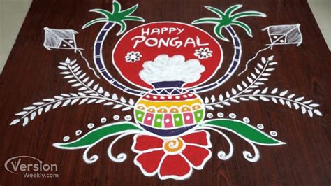 Bhogi 2022 Muggulu, Pot Rangoli, Kolam with Dots, Wishes, Greeting ...