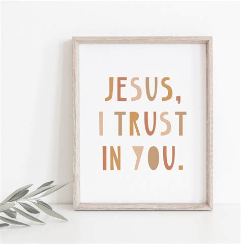 Jesus I trust in you print Jesus I trust you sign nursery | Etsy