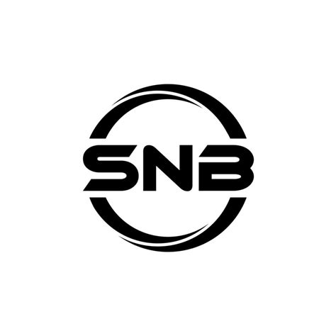 SNB letter logo design in illustration. Vector logo, calligraphy ...