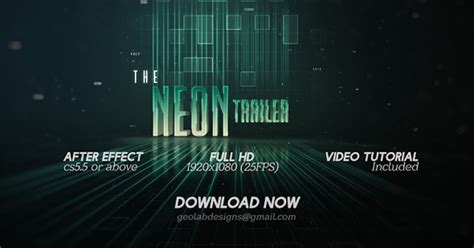 The Neon Trailer, Titles ft. action & cinematic - Envato Elements