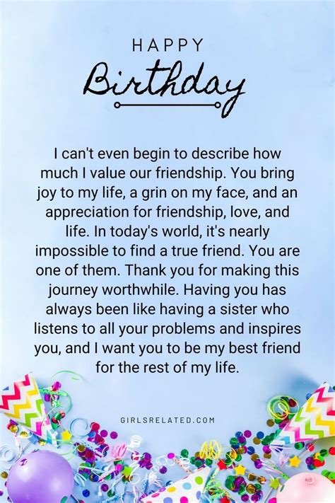 Very Special Birthday Wishes For Best Friend - Lian Sheena