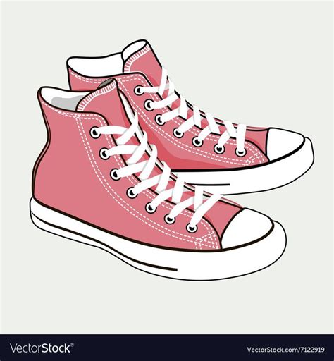 vector isolated cute cartoon pink sneakers. Download a Free Preview or ...