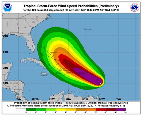 Hurricane Maria Path: Track with Latest Maps of Florida, Atlantic ...