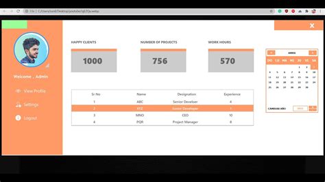 Java How To Design A Simple Dashboard Ui Using Swing And Java With ...