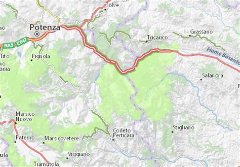 Mappa MICHELIN Pietrapertosa - Pinatina di Pietrapertosa ViaMichelin