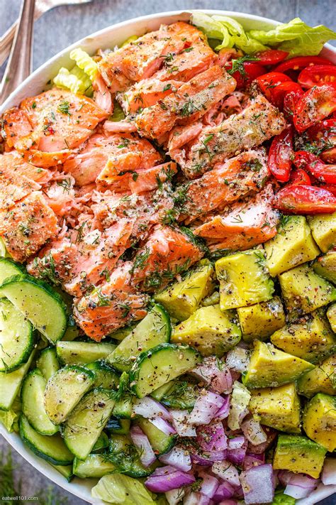 Salmon Salad Recipe with Avocado, Tomato, and Cucumber – Healthy Salmon ...