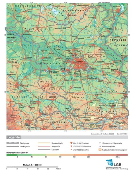 Large detailed map of Brandenburg - Ontheworldmap.com