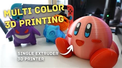 Multi Color 3D Printing (With Single Extruder Printer) - YouTube