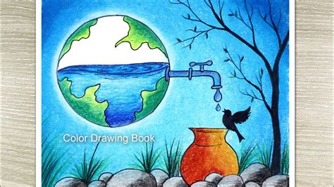 Cómo dibujar Save Water Save Earth Poster, Save Nature Drawing