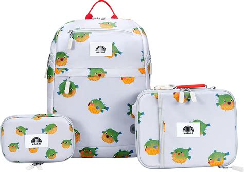 uninni Kids Backpack Set with Insulated Lunch Bag and Cute Pencil Case ...