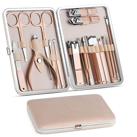 Manicure Set, Pedicure Kit, Nail Clippers, Professional Grooming Kit ...